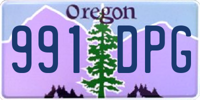 OR license plate 991DPG