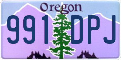 OR license plate 991DPJ