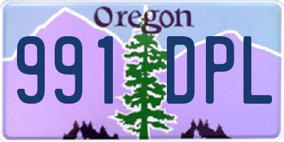 OR license plate 991DPL