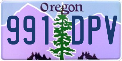 OR license plate 991DPV