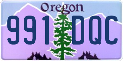 OR license plate 991DQC