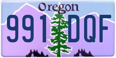 OR license plate 991DQF