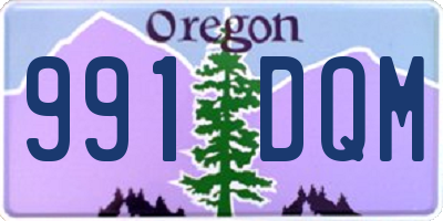 OR license plate 991DQM