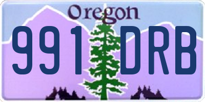 OR license plate 991DRB