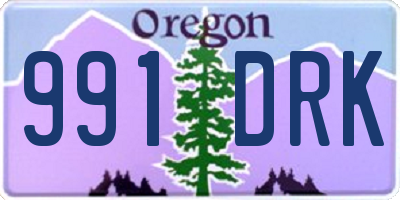 OR license plate 991DRK