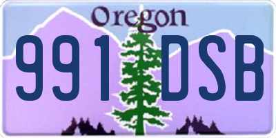 OR license plate 991DSB