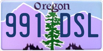 OR license plate 991DSL