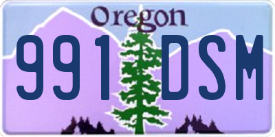 OR license plate 991DSM