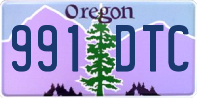 OR license plate 991DTC