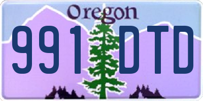 OR license plate 991DTD