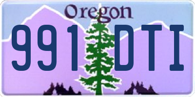 OR license plate 991DTI