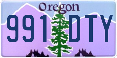 OR license plate 991DTY