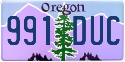 OR license plate 991DUC