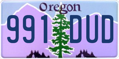 OR license plate 991DUD