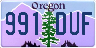 OR license plate 991DUF