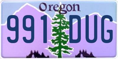 OR license plate 991DUG