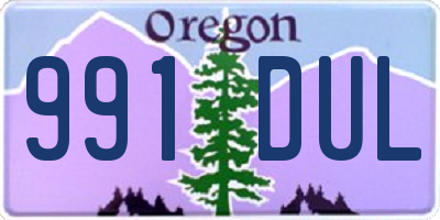 OR license plate 991DUL