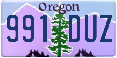 OR license plate 991DUZ