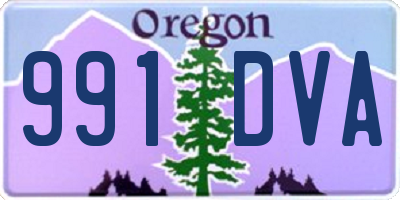 OR license plate 991DVA