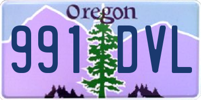 OR license plate 991DVL