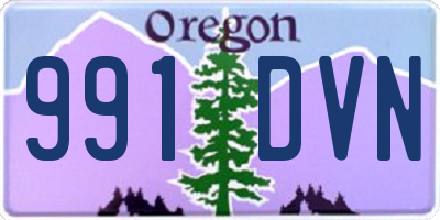 OR license plate 991DVN