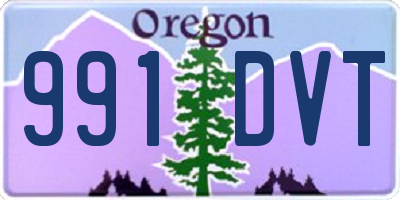 OR license plate 991DVT