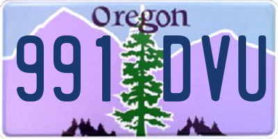 OR license plate 991DVU