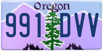 OR license plate 991DVV