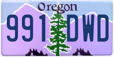 OR license plate 991DWD