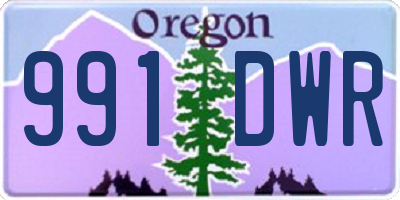 OR license plate 991DWR
