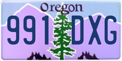 OR license plate 991DXG