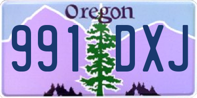 OR license plate 991DXJ