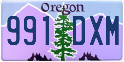 OR license plate 991DXM