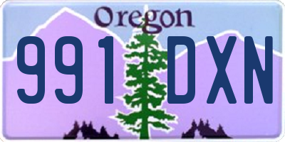 OR license plate 991DXN