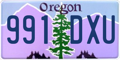 OR license plate 991DXU