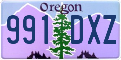 OR license plate 991DXZ