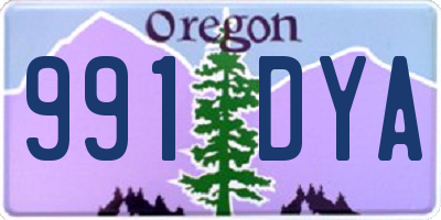 OR license plate 991DYA