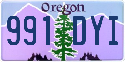 OR license plate 991DYI