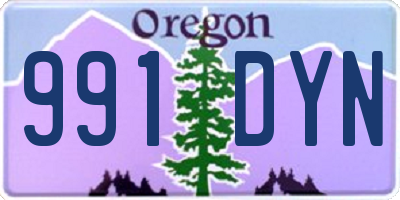 OR license plate 991DYN