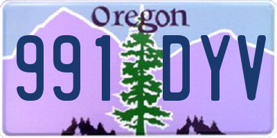 OR license plate 991DYV