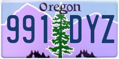 OR license plate 991DYZ