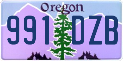 OR license plate 991DZB