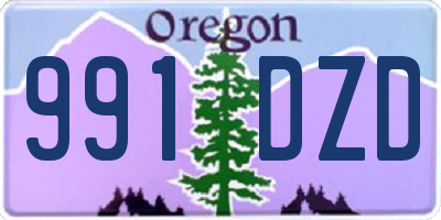 OR license plate 991DZD