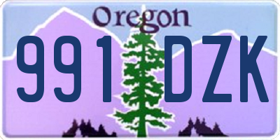 OR license plate 991DZK