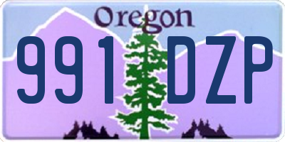 OR license plate 991DZP