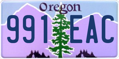 OR license plate 991EAC