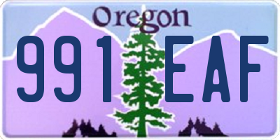 OR license plate 991EAF