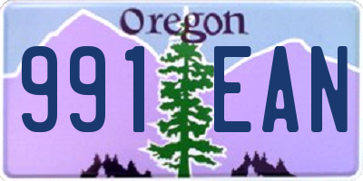 OR license plate 991EAN