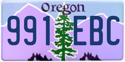 OR license plate 991EBC