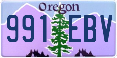 OR license plate 991EBV